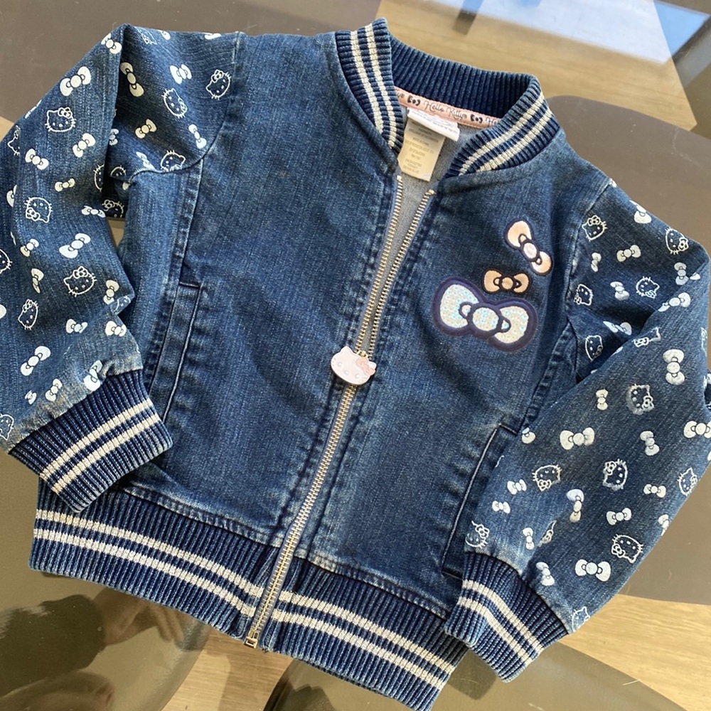 The Cutest HELLO KITTY Denim Jacket!